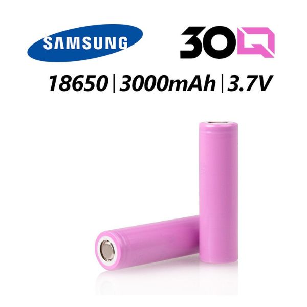 Bateria 18650 30Q 3.7V 3000 mAh - Samsung (Unidade)