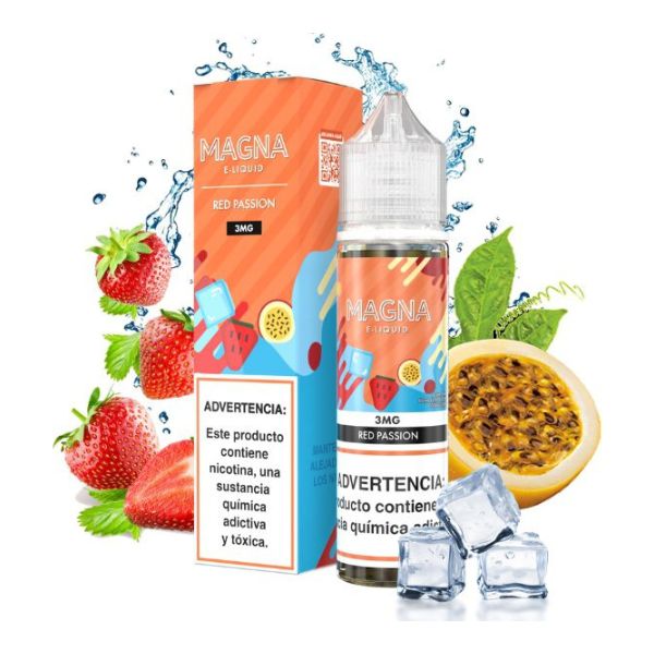 Magna - Red Passion Ice (Morango e Maracujá Ice) - 60ML - Freebase