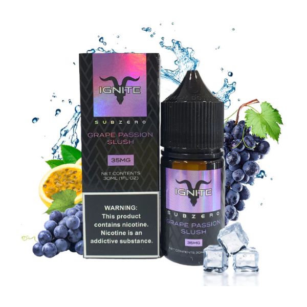 Ignite Salt – Grape Passion Slush (Uva e Maracujá) – 30ML