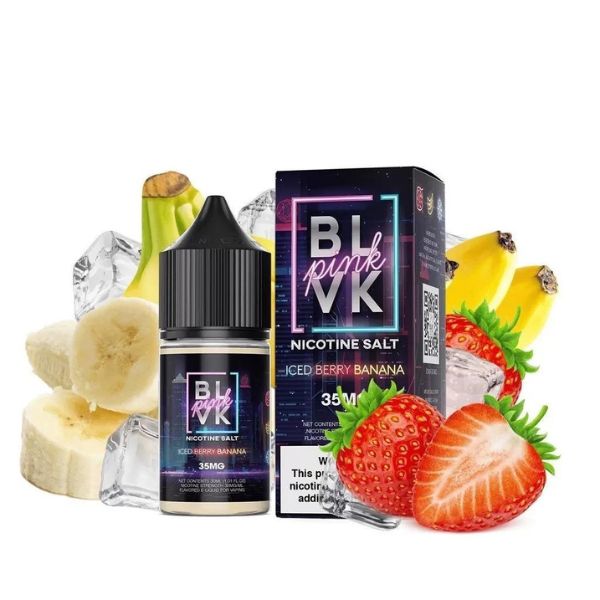 BLVK Pink - Iced Berry Banana (Morango e Banana) - 30ml - NicSalt
