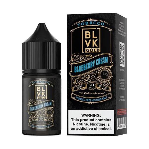 BLVK Salt Gold - Blueberry Cream (Tabaco, Creme e Blueberry) - 30ml - NicSalt