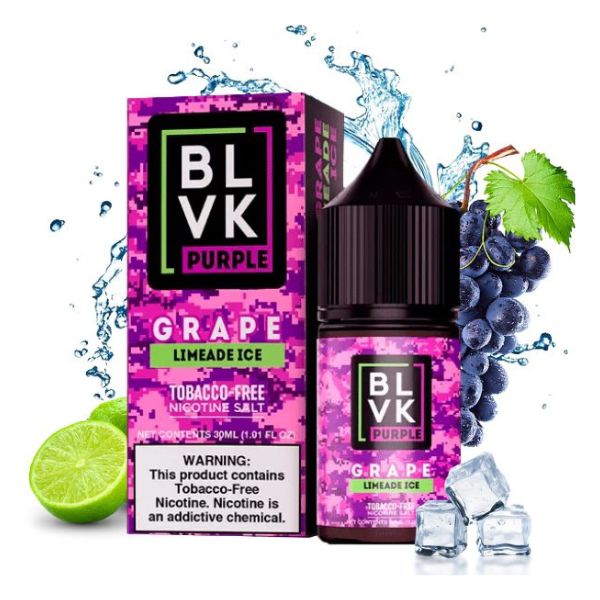 BLVK Salt Purple - Grape Limeade ice (Uva e Limão) - 30ml - NicSalt