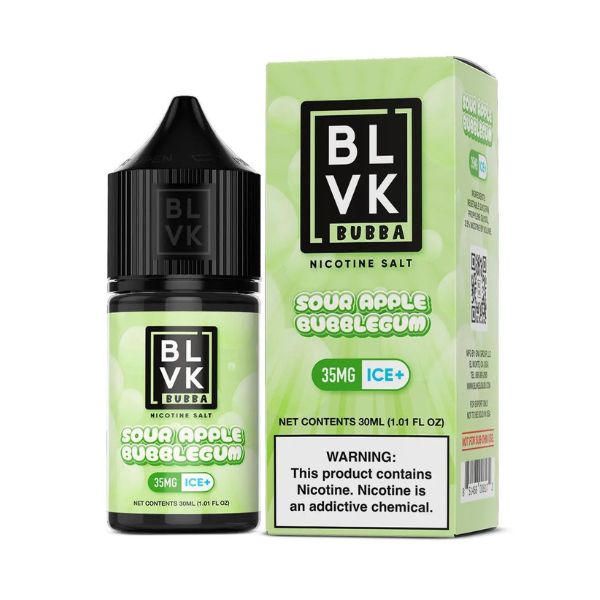 BLVK Salt Bubba - Sour Apple Bubblegum (Frutti e Maçã Verde Ice) - 30ml - NicSalt