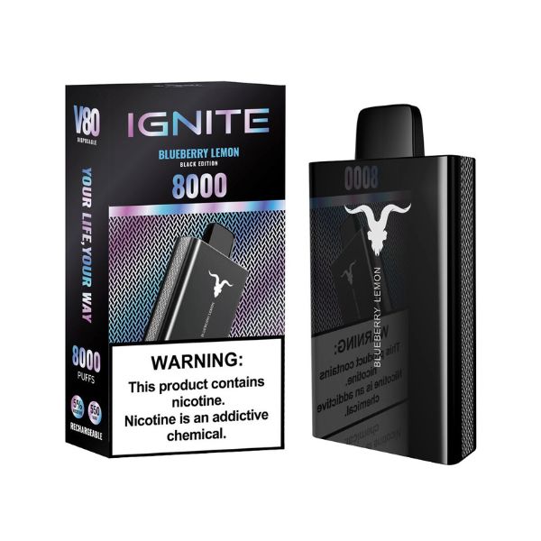 Ignite V80 Black Edition - 8000 Puffs – Pod Descartável