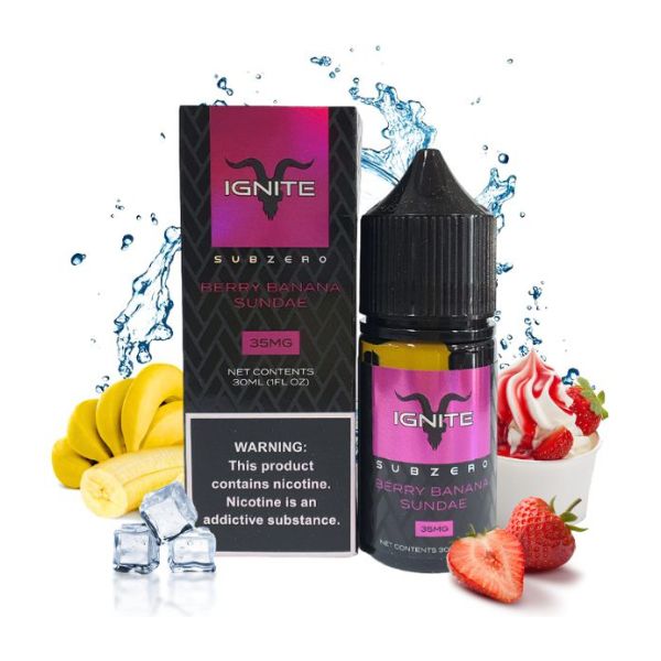 Ignite Salt – Berry Banana Sundae (Banana e Frutas vermelhas) – 30ML