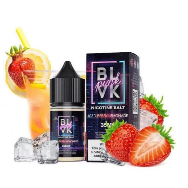 BLVK Pink - Iced Berry Peach (Morango e Pêssego) - 30ml - NicSalt