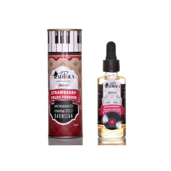 Juice Radiola - Strawberry Fields Forever (Morango e baunilha) - 30 ml - Freebase