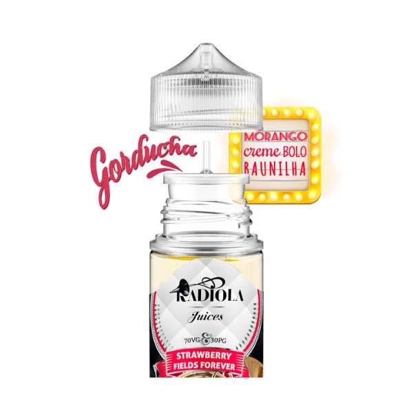 Juice Radiola - Strawberry Fields Forever (Morango e baunilha) - 100 ml - Freebase - Imagem 2