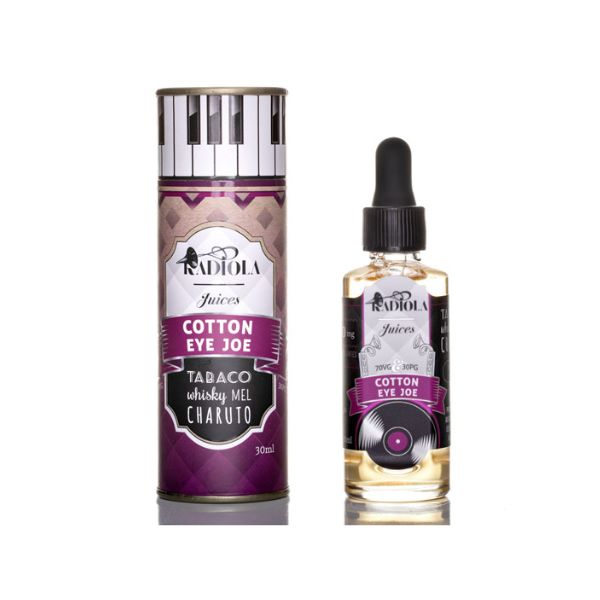 Juice Radiola - Cotton Eye Joe (Jack Daniel’s e Tabaco) - 30 ml - Freebase