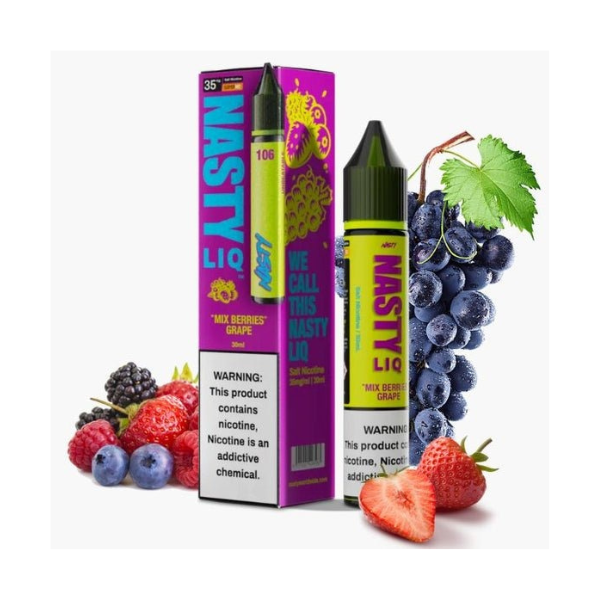 Nasty LIQ Salt - Mix Berries Grape (Uva e Frutas Vermelhas) - 30ml - Nicsalt