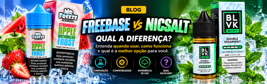 Descubra o que são Freebase e NicSalt, suas diferenças, como funcionam as coils e o que observar sobre composição, nicotina e compatibilidade.