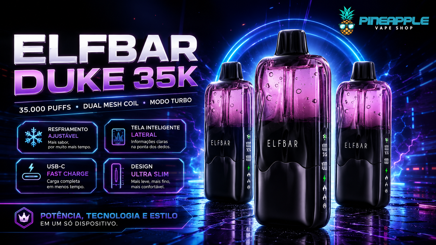 A PROMO! Elfbar Duke – 35.000 Puffs – Pod Descartável - Últimas peças! - Imagem 4