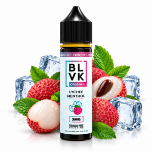 BLVK Lychee Menthol 60ml Original Freebase – frasco de líquido sabor lichia com mentol